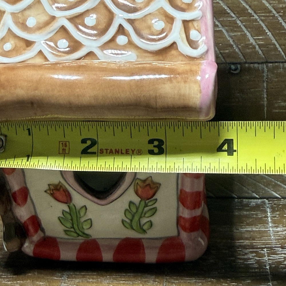 2009 Blue Sky Heather Goldminc Gingerbread Cottage/House Candle Holder Christmas - Picture 14 of 14